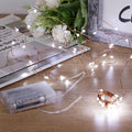 Sanniu Fairy Lights Battery Operated, 4 Packs Mini Battery Powered Copper Wire Starry String Lights for Christmas,Bedroom, Parties,Wedding,Indoor,Home Decoration (5m/16ft Cool White)