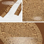 Batmerry Mayan Tapestry, Ancient Aztec Calendar Picnic Mat Beach Towel Wall Art Decoration for Bedroom Living Room Dorm, 51.2 x 59.1 Inches, Latin