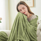 BEDELITE Fleece Blankets Queen Size Sage Green Throw Blankets for Bed, Luxury Plush Cozy Fuzzy Blanket 90x90 inches, Super Soft Warm Lightweight Throw Blanket All Seasons Suitable