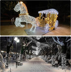Solar Rope Lights Outdoor Waterproof LED, 66ft 200 LEDs Cold White String Lights,8 Lighting Modes Tube Lights with Remote for Christmas Garden Swimming Pool Trampoline