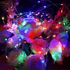 WATERGLIDE 12 Pack Colorful Fairy Lights Battery Operated (Included), 7 ft 20 LED Mini String Lights, Waterproof Silver Wire Firefly Starry Light for DIY Wedding Christmas Party Mason Jars Decor