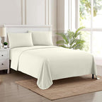 King Size Sheets - Breathable Luxury Bed Sheets with Full Elastic & Secure Corner Straps Built In - 1800 Supreme Collection Extra Soft Deep Pocket Bedding, Sheet Set, EXTRA DEEP pocket - King, Ivory