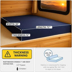 Foamma 12” x 30” x 72” Water Resistant Gel Memory Foam RV Bunk Mattress, Firm High Density Foam Base, Comfortable and Durable Polyester Cover, Truck, Camper, Travel Trailer, Made in USA