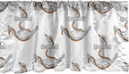 Ambesonne Vintage Nautical Tattoo Window Valance Pack of 2, Repetitive Anchor and Motif Maritime Pattern, Rod Pocket Curtain Valances for Kitchen Bedroom, 54" X 18", Pale Cinnamon Pale Grey