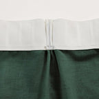 Emerald Green Curtains Semi Sheer 84 Inches Long, Dark Linen Textured Light Filtering Drapes for Living Room Dining, Hunter Green Window Decor, Pinch Pleat Curtain with Hooks