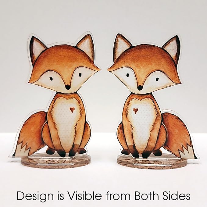 Back40Life Forest Critters Painted Wooden Animal Cutout Shapes (Acrylic Medium + Stands (Bundle of 8))