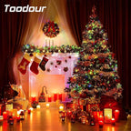 Toodour Multicolor Christmas Lights, 25ft 100 Count Incandescent Christmas String Lights, UL Certified Connectable Green Wire Xmas Lights for Tree, Holiday, Party, New Year, Indoor Xmas Decorations