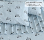 RUVANTI Flannel Sheets Full Size - 100% Cotton Double Brushed Bed Sheets Set, Deep Pockets 16 Inches, All Seasons Breathable & Extra Soft Full Sheets, Warm & Cozy, 4 Piece, Soul Dog