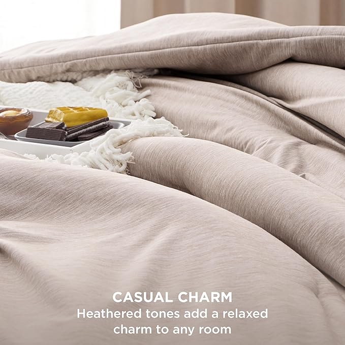 Bedsure King Size Comforter Set - Warm Taupe Soft Bedding for All Seasons, Cationic Dyed Bed Set, 3 Pieces, 1 King Size Comforter (104"x90") and 2 Pillow Shams (20"x36"+2")