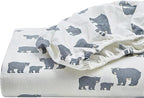 Eddie Bauer - Twin Sheets, Cotton Flannel Bedding Set, Brushed For Extra Softness, Cozy Home Decor (Bear Family, Twin)