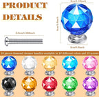 Youyole 10 Pcs Dresser Crystal Knobs 30mm Glass Pull for Cabinets and Drawers Knobs for Dresser Drawers and Kitchen(Artsy Style)