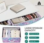 YITAHOME Fabric Dresser Drawer, Tall Storage Dresser with 8 Drawers, Chest of Drawers, Storage Drawer Organizer for Closet, Living Room, Closets (Tie-dye Purple)