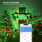 Brizled Smart Color Changing Christmas Lights, 66ft 200LED WiFi String Lights App Control, Dimmable Christmas Lights, RGB Xmas Tree Lights Work with Alexa & Google Home for Outdoor Indoor Party Decor
