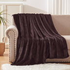 Exclusivo Mezcla Fleece Throw Blanket for Couch, Sofa, 300GSM Super Soft and Warm Blankets, Coffee Throw All Season Use, Cozy, Plush, Lightweight, 50x60 Inches