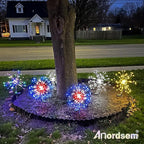 Anordsem Solar Lights Outdoor Waterproof: Garden Light Solar Powered for Yard Outside - LED Sparkler Fireworks Colorful Lighting Patio Decor 6 Pack - Gardening Gifts for Women Men Gardener