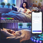 QZYL LED Lights for Bedroom 100 FT(4 Rolls), Strip Lights with App Control, Sync to Music 5050 RGB with 44 Keys IR Remote for Room Party Home Decorations