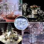 20 Pack Fairy Lights Battery Operated 7ft 20 LED Mini String Lights Twinkle Lights Silver Wire Firefly Starry Lights for Mason Jars Wedding Party Christmas Centerpiece Decor, Warm White & Cool Whtie