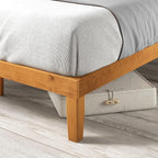 ZINUS Alexia Wood Platform Bed Frame, Solid Wood Foundation, No Box Spring Needed, Wood Slat Support, Easy Assembly, Rustic Pine, Full