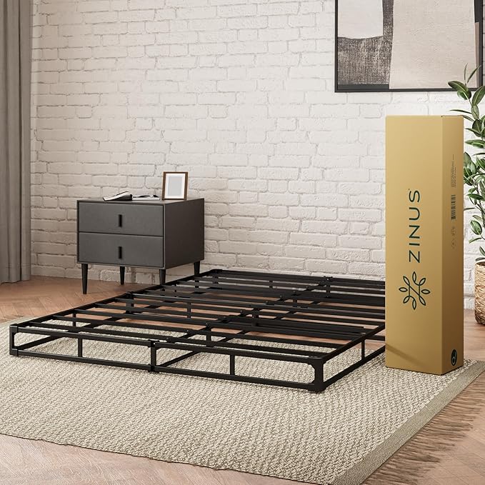 ZINUS 5 Inch Queen WonderBox(TM) Smart Box Spring, Quick Assembly Mattress Foundation, Durable Metal Frame, Grey