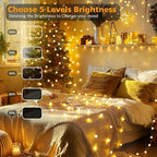 OMIKA Christmas String Lights Battery Operated 16.5ft 50LED with Remote Warm White Multicolor Fairy Light Indoor for Classroom Bedroom Dorm Birthday Patio Tent Party Xmas Christmas Décor