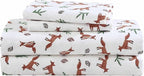 Eddie Bauer- Twin XL Sheet Set, Cotton Flannel Bedding Set, Brushed for Extra Softness, Cozy Home Décor (Fox Trail Orange, Twin XL)