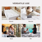 Bedsure Twin XL Mattress Topper Dorm Bedding - Extra Thick Mattress Pad Cover with Deep Pocket, Plush Soft Pillow-Top Bed Topper for Back Pain Relief, Overfilled with Down Alternative Filling, White