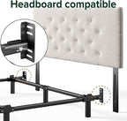 ZINUS 7 Inch Compack® Metal Bed Frame, Support Bed Frame for Box Spring and Mattress Set, Black, Twin