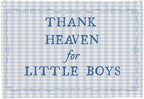 Christian Bible Verse Scripture Rectangular Banner Flag Wall Sign Decor Gift for Baby Boy-Nursery Baby Room Bedroom Decor-Baby,Shower Birthday Christmas Gift-Thank Heaven for Little Boys