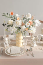 White Artificial Flowers Combo Silk Mix Fake Flowers Leaf for DIY Wedding Bouquets Centerpieces Arrangements Party Baby Shower Home Decorations