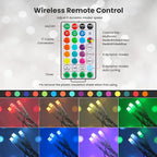 Toodour Christmas Icicle Lights Outdoor, RGB Color Changing Icicle Light with 60 Drops, 29.5ft 360 LED Christmas Lights - Window Fairy Twinkle Light for Home, Garden, Outdoor Xmas Decorations