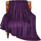 BEDELITE Fleece Blanket Purple Throw Blanket for Couch & Bed, Luxury Plush Cozy Fuzzy Blanket 50" x 70", Super Soft Warm Lightweight Fall Throw Blanket for Travel Camping