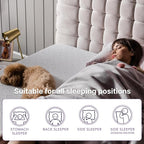 NapQueen Queen Mattress, 8 Inch Elizabeth Cooling Gel Memory Foam Mattress, Queen Bed Mattress in a Box, CertiPUR-US Certified, Medium Firm, Breathable Soft Fabric Cover