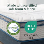 ZINUS 10 Inch Spring Sensation Hybrid Mattress [New Version], Queen, Fiberglass Free, Medium Firmness, Durable Support, Certified Safe Foams & Fabric, Mattress in A Box