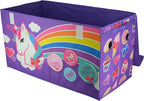Idea Nuova JoJo Siwa Collapsible Children’s Toy Storage Trunk, Durable with Lid, Purple