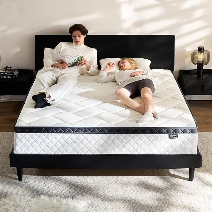 Full Mattress in a Box, 12 Inch Hybrid Full Size Mattress with Individual Pocket Spring & Memory Foam, Firm, Motion Isolation, Comfort for Pressure Relief, CertiPUR-US Certified