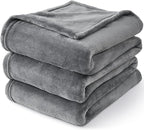 BEDELITE Fleece Blanket Twin Size Grey Throw Blanket for Couch & Bed, Luxury Plush Cozy Fuzzy Blanket 60x80 inches, Super Soft Warm Lightweight Throw Blanket for Travel Camping