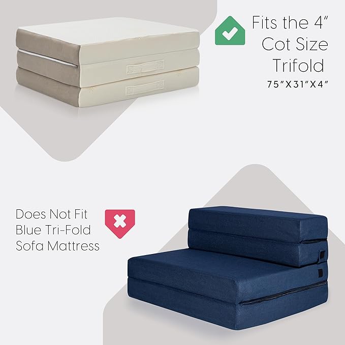 Milliard Carry Case for the Tri Folding Mattress Cot Size (75" x 31" x 4") (Mattress NOT Included)
