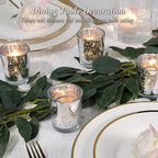 Votive Candle Holders Set of 24, Speckled Mercury Silver Candle Holders for Wedding Centerpiece Table Decorations, Tealight Candle Holder for Party Bridal Shower Decor, Home Decor