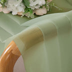 OVZME Light Green Sheer Curtains 90 Inches Long 2 Panels - Soft Light Filtering Window Sheer Panels for Living Room/Bedroom, Top Dual Rod Pocket, 1 Pair, Each 42Wx90L Inches