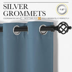 NICETOWN Smoky Blue Blackout Curtains 68 inches Length for Laundry Room, 2 Panels, 42" Wide, Thermal Insulated Decoration Drapes for Office Window