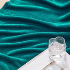 Exclusivo Mezcla Fleece Throw Blanket for Couch, Sofa, 300GSM Super Soft and Warm Blankets, Teal Throw All Season Use, Cozy, Plush, Lightweight, 50x60 Inches