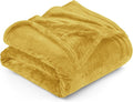 Utopia Bedding Fleece Blanket Twin Size Gold 300GSM Luxury Anti-Static Fuzzy Soft Microfiber Bed Blanket (60x80 Inch)
