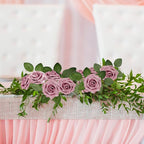 MACTING 30PCS Mothers Day Pink Artificial Flowers Glitter Fake Flowers with Stem Real Touch Foam Roses for DIY Wedding Bouquet Table Centerpieces Party Wreath Home Spring Decorations
