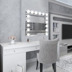 Design House Vanity Lighting, Steel Construction, 4 Vanity Lights, Dimmable, Uses four 60W Bulbs, Polished Chrome, 24.0 In. W x 4.3 In. H x 2.0 In. D, 500892