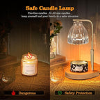 Christmas Gifts for Women Candle Warmer Lamp with Adjustable Height, Timer & Dimmer, Birthday Gifts for Women, Elegant Gift Box & Greeting Card, Candle Lamp with 2 Bulbs for Home Decor/Bedroom/Office
