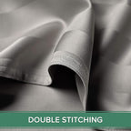 Split King Sheets by Pure Bamboo, Genuine 100% Organic Viscose Derived from Bamboo Bed Sheet Set, Soft & Cooling, Double Stitching *Not for Split Top (Split King, Jacquard Silver)