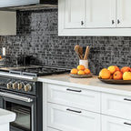 JOY DECOR 20 Pack Cabinet Handles, Black Cabinet Pulls, 6-1/4 Inch Kitchen Closet Handles Square Drawer Pulls Stainless Steel Drawer Hardware, 160mm Hole Centers
