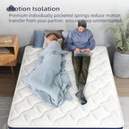 Crystli Queen Mattress 13 Inch Hybrid Mattress Bed in a Box, Medium Firm Support, Pressure & Pain Relief for All Sleepers, CertiPUR-US Certified, Reinforced Edge Support, Motion Isolation