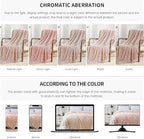 BOURINA Pink Throw Blanket 50 x70 Inches Jacquard Argyle Throw Textured Solid Soft Throws and Blankets for Sofa or Bed Knitted Decorative Blanket