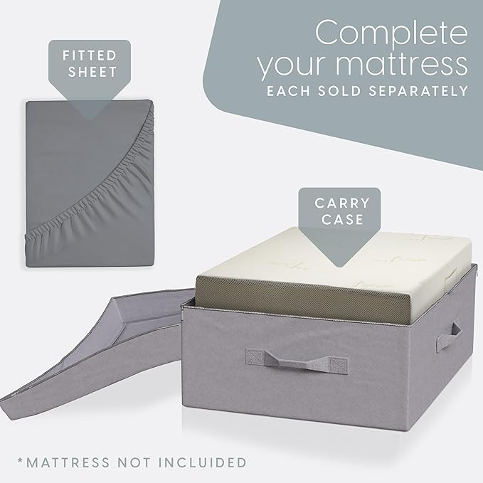 Milliard Carry Case for the Tri-Folding Memory Foam Mattress 6 Inch Twin XL Size (78" x 38" x 6") (Mattress NOT Included)